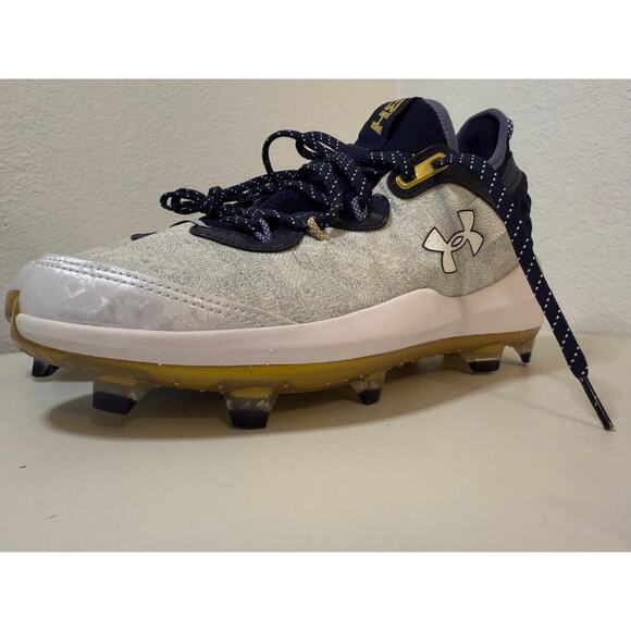Under Armour Harper 8 Elite Tpu Baseball Cleats White Midnight Navy US M 11 - Picture 7 of 10